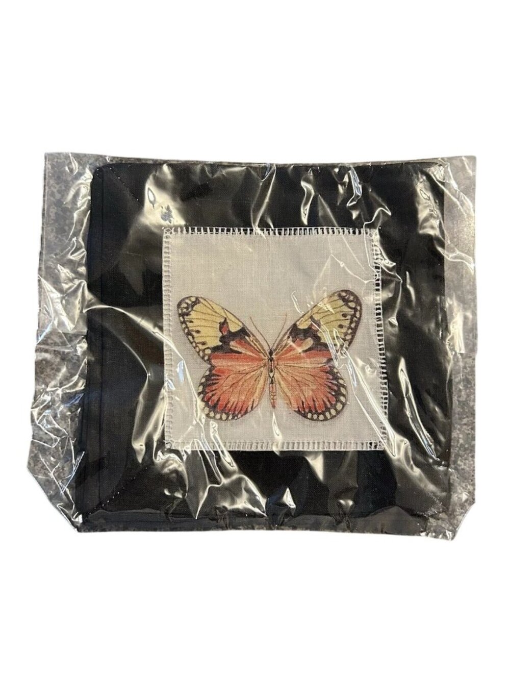 Aimee’s set of 4 Butterfly cocktail napkins handcrafted usa line dry 6.5” linen